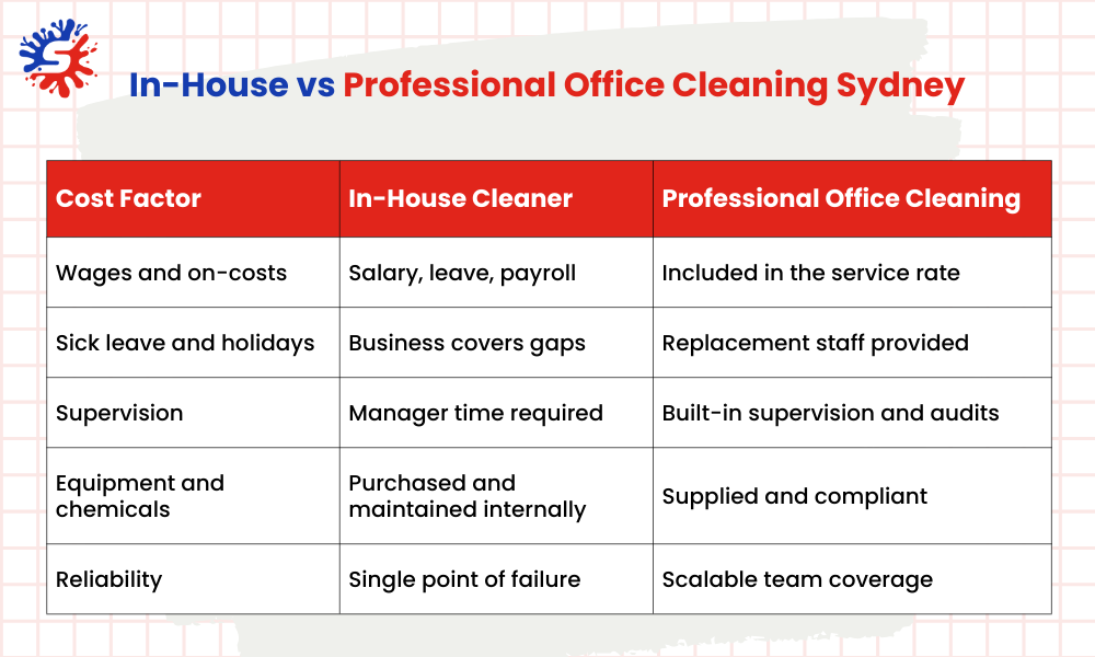 In-House vs Professional Office Cleaning Sydney