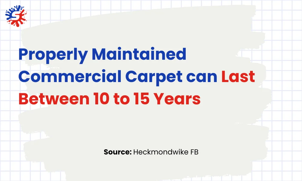 Properly Maintained Commercial Carpet can Last Between 10 to 15 Years