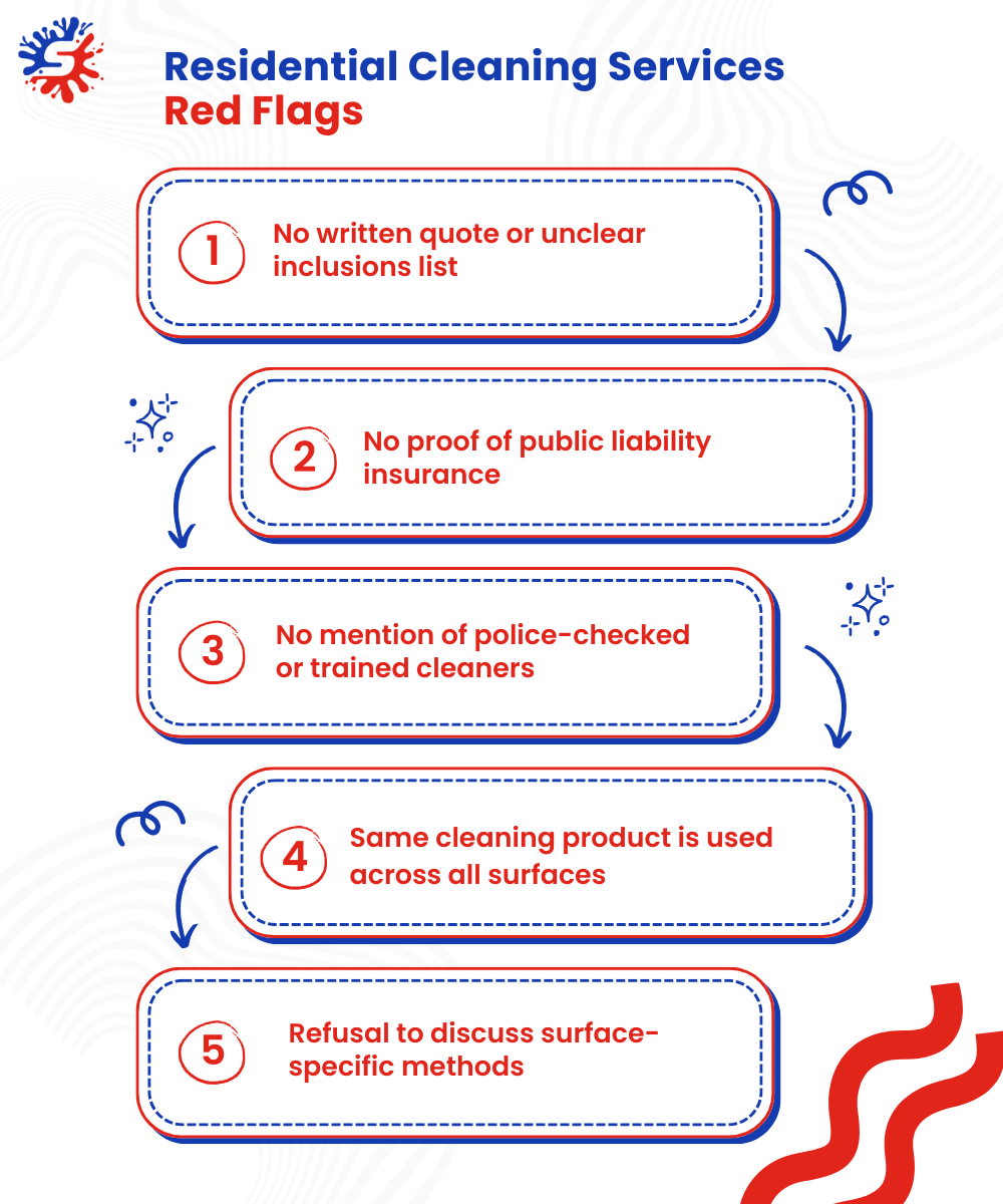 Residential Cleaning Services  Red Flags