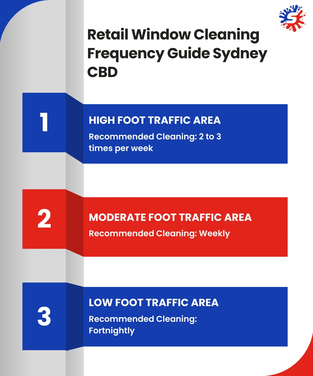 Retail Window Cleaning Frequency Guide Sydney CBD